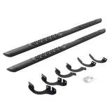 V3 Series Aluminum 5 Inch Elipse Side Steps with Mounting Brackets Textured Black 2014-2024 Toyota 4Runner Go Rhino