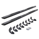 V3 Series Aluminum 5 Inch Elipse Side Steps with Mounting Brackets Textured Black 2022-2026 Toyota Tundra Crew Cab Go Rhino