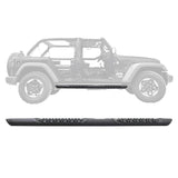 V3 Series Aluminum 5 Inch Elipse Side Steps with Mounting Brackets Textured Black 2018-2026 Jeep Wrangler Go Rhino