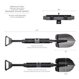 Xventure Gear Spade Stackable Shovel Textured Black Go Rhino