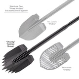 Xventure Gear Sharktooth Stackable Shovel Textured Black Go Rhino