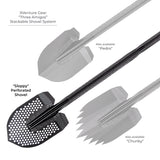 Xventure Gear Perforated Stackable Shovel Textured Black Go Rhino
