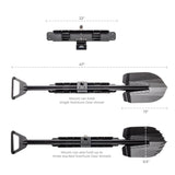 Recovery Shovel Kit W/XRS/SRM Mounting Bracket TextBlck Go Rhino