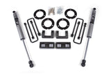 07-18 GM 1500 3 Inch Adventure Series Lift Kit 2 Inch Rear Block Spacer Shocks Zone Offroad