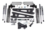 17-19 Ford F-250/350 Super Duty 4 Inch Radius Arm Lift Kit 2 Inch Rear Block Gas 2 Leaf Main Zone Offroad