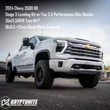Kryptonite Stage 3 Leveling Kit with Fox 2.5 Performance Elite Shocks for 2020-2026 Chevy/GMC 2500HD/3500HD