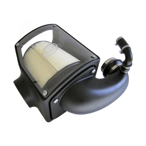Cold Air Intake For 92-00 GMC K-Series V8-6.5L Duramax Dry Dry Extendable White S&B