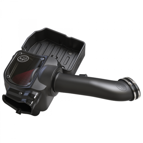 Cold Air Intake For 17-19 Ford F250 F350 V8-6.7L Powerstroke Cotton Cleanable Red S&B