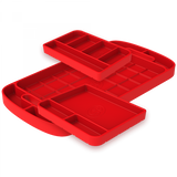 Tool Tray Silicone 3 Piece Set Color Red S&B